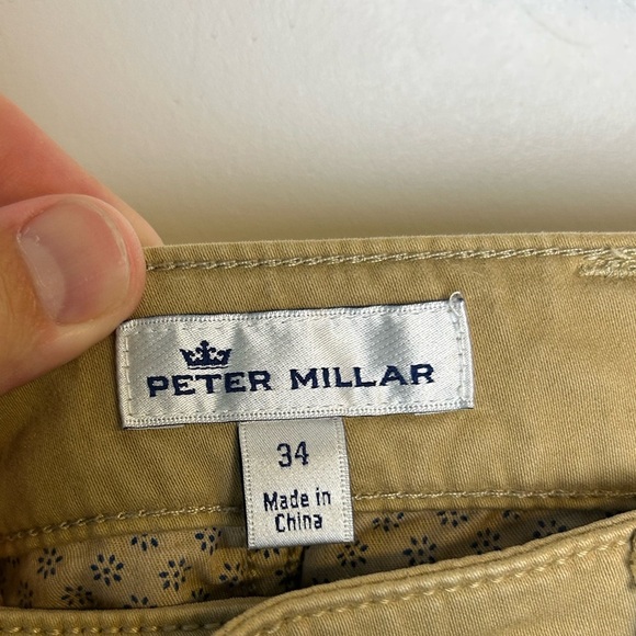 Peter Millar Sz 34X28 Mens Brown Chino Pants old Money Stretch - Picture 12 of 15